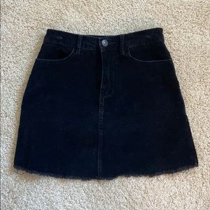 Black Corduroy Brandy Melville Skirt